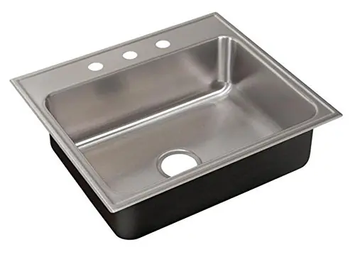 Just Manufacturing SL-ADA-2225-A-GR-3 Stainless Sink 5.5 inches Drain Cent. Rear