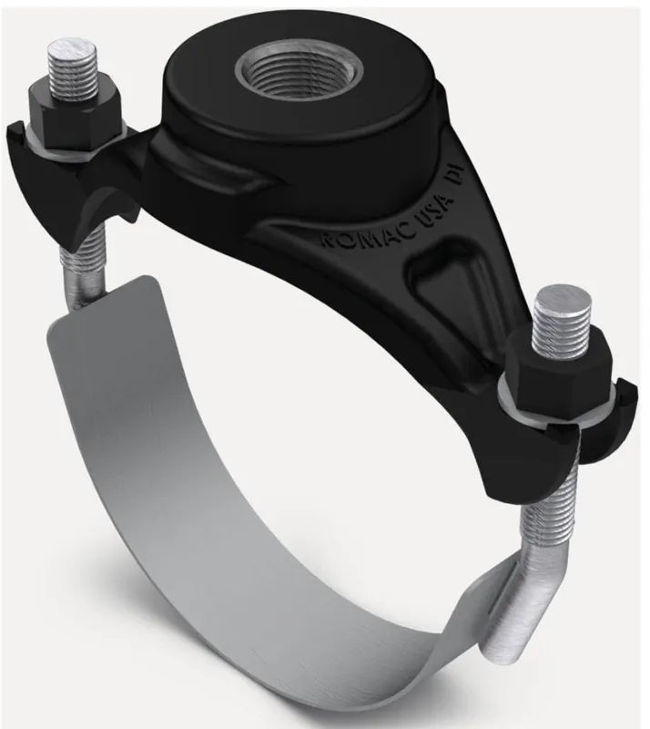 Romac 283-025042 101NS-2.50x1 Ips 2x1 Di/Nc Svc Sad Ss/Ss (2.38-2.50) Di Body Nylon Coated Ss Single Strap Srv Saddle