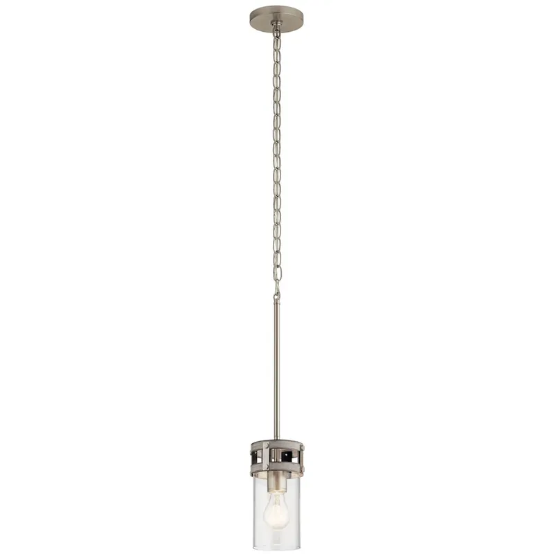 Kichler Lighting 82326 Stetton 1-Light Anvil Iron and Distressed Antique Grey Pendant