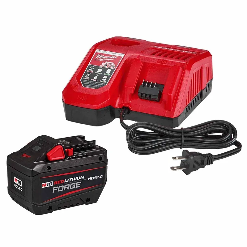 Milwaukee 48-59-1813GB M18 redlithium forge hd12.0 battery pack with rapid charger