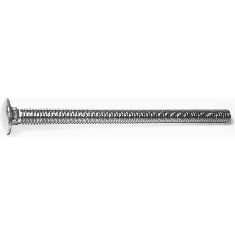 Midwest Fastener 50790 Carriage Bolt 5/16-18 Thread, Coarse Thread, 5 in OAL, Stainless Steel, 18-8 Grade