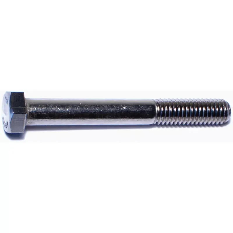 Midwest Fastener 50557 Hex Cap Screw, 3/8-16 Thread, 3 in OAL, 18-8 Grade, Stainless Steel, SAE Measuring, Coarse Thread