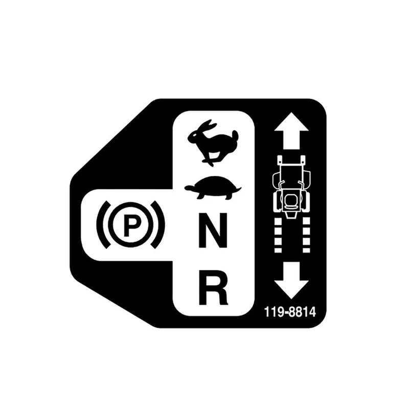 Toro 119-8814 Control Lever Decal Left Hand