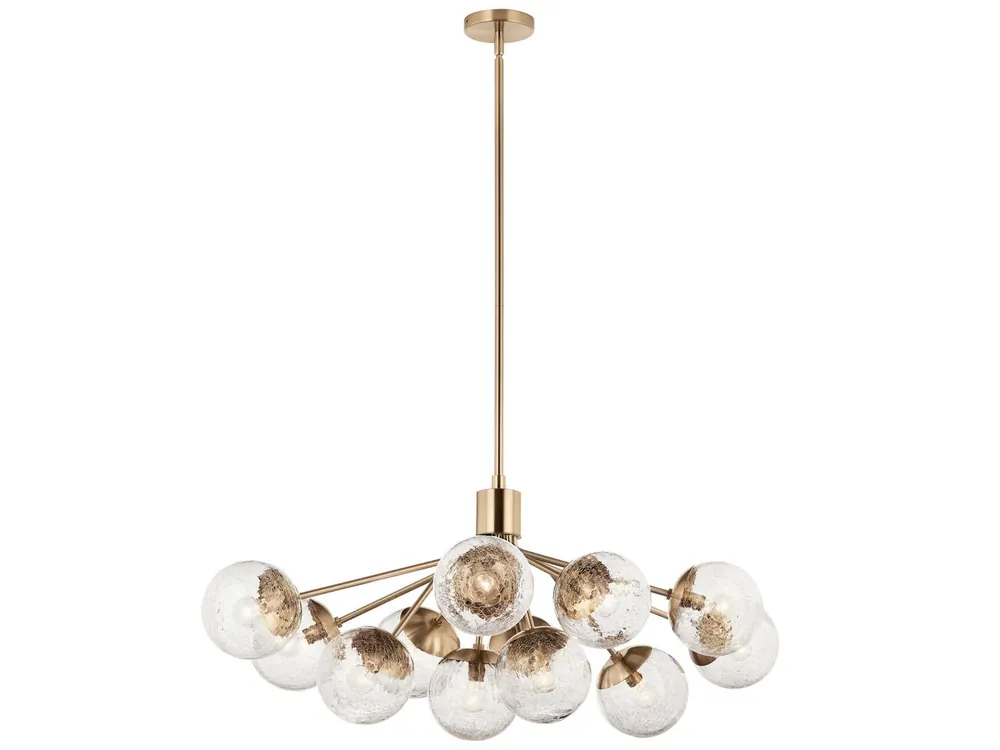 Kichler 52703CPZ Silvarious 12 Light 26.75 inch Chandelier/Semi Flush