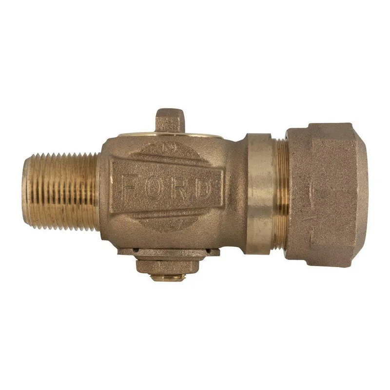 Ford Meter Box F1101-4-Q-NL 1 in. Mipt x Pep Brass Corporation Stop