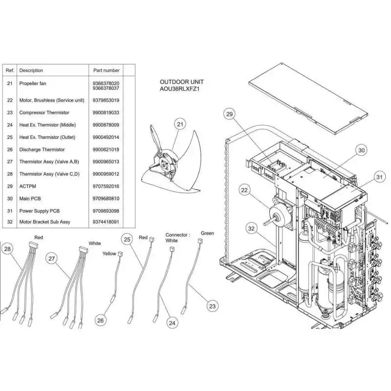 Fujitsu K9709680810 Inverter Control 36rlxfz1