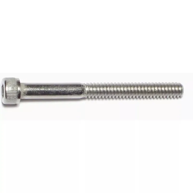 Midwest Fastener 67807 Cap Screw, #10-24 Thread, 2 in L, Coarse Thread, Hex, Socket Drive, Stainless Steel