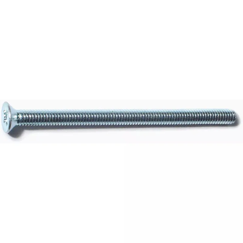 Midwest Fastener 51493 Machine Screw, M4-0.7 Thread, 60 mm L, Flat Head, Phillips Drive, Steel, Zinc, 50 PK