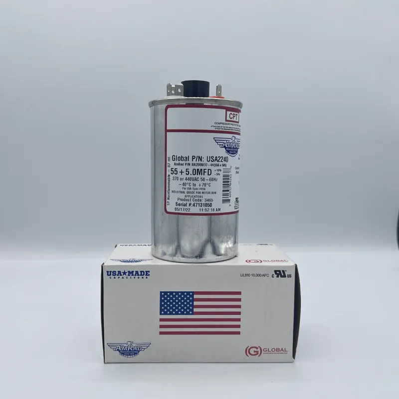 American Radionic USA2240 Run Capacitor 55 + 5 uf MFD x 370 / 440 VAC