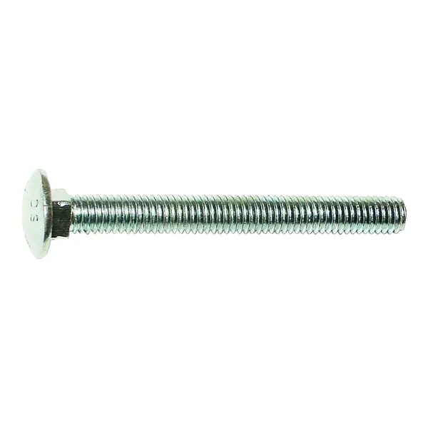 Midwest Fastener 1153 Carriage Bolt 1/2-13 in Thread, NC Thread, 8 in OAL, Zinc, 2 Grade