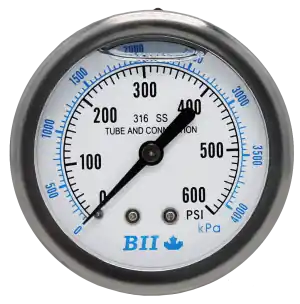 Boshart PGS25CBM-200-G 2-1/2 inches Center Back Mount Pressure Gauges