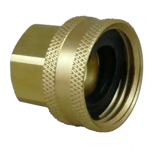 Brass 30001 Garden Hose Fitting Swivel 3/4 inches Female GHT x 1/2 inches Female NPTF