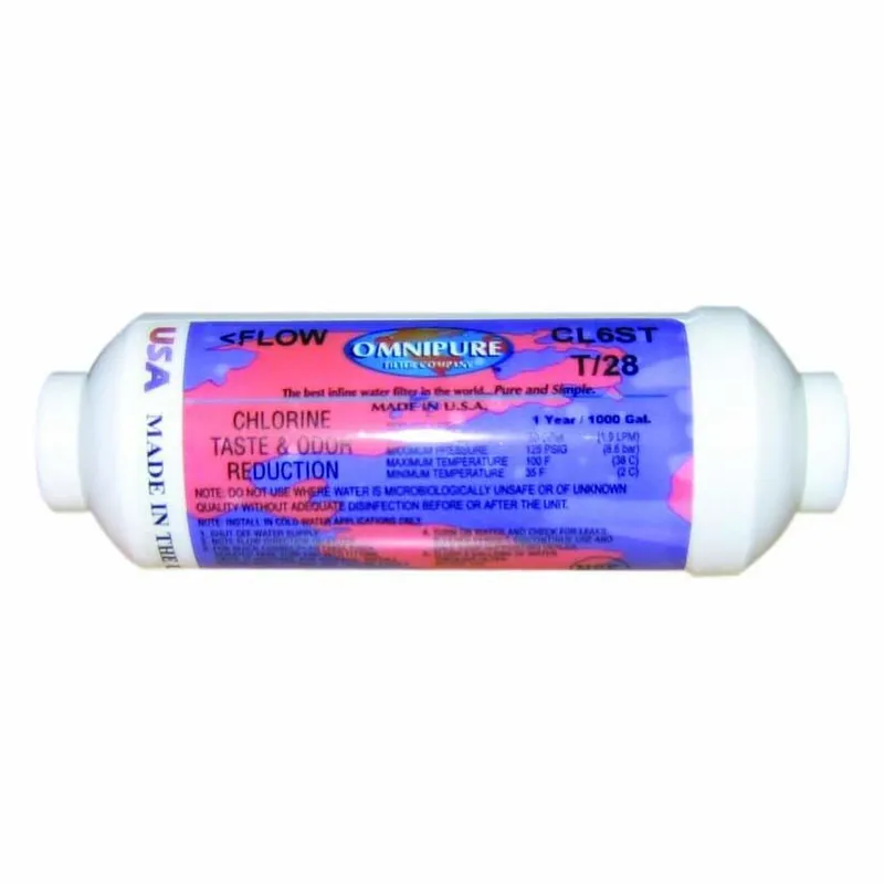 Omnipure 76515 In-Line Filter for Drinking Fountain and Ice Maker 1/4 Inch FPT Inlet