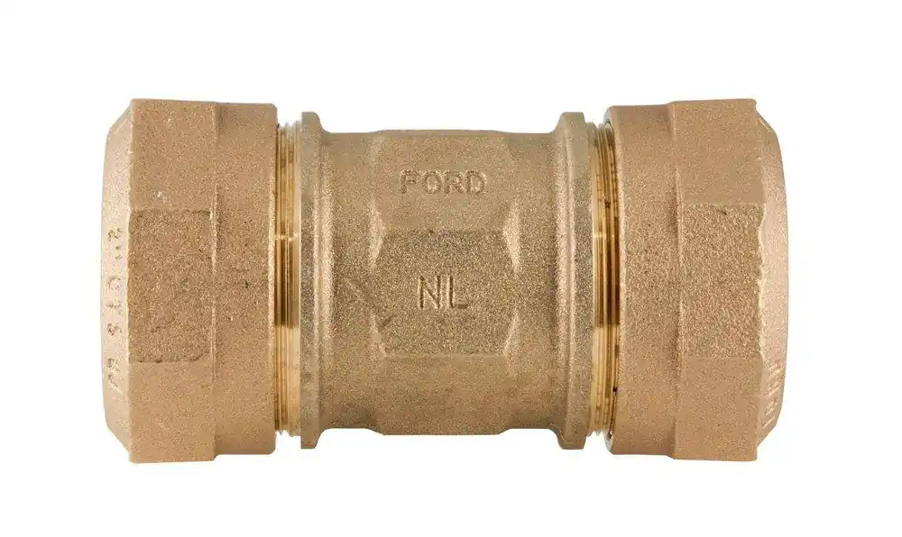Ford Meter Box C44-55-Q-NL Quick Joint Brass Water Service Coupling 1-1/4 x 2-1/2 in.