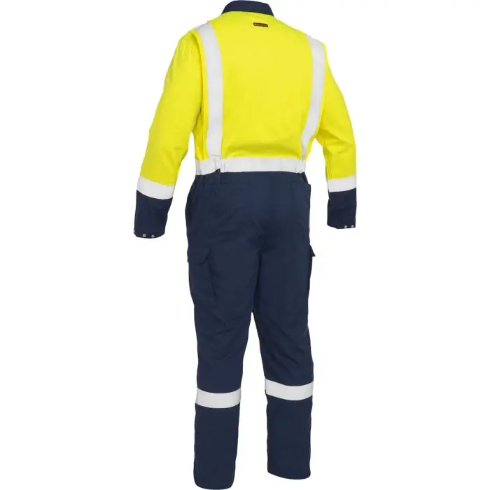Bisley 385MFRHC-YN/2X ar/fr men's ripstop coveralls with navy bottom 2x-large