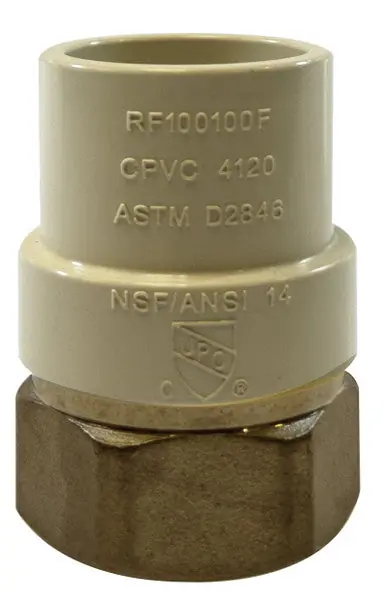 Brass 35403LF Transition Fitting Lead Free 1/2 inches CPVC x 1/2 Female Pipe Adapter