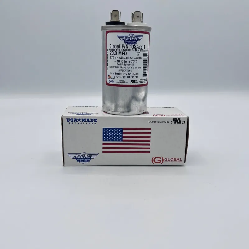 American Radionic USA2211 Round Motor Run Capacitor 20 MFD 370/440 Vac
