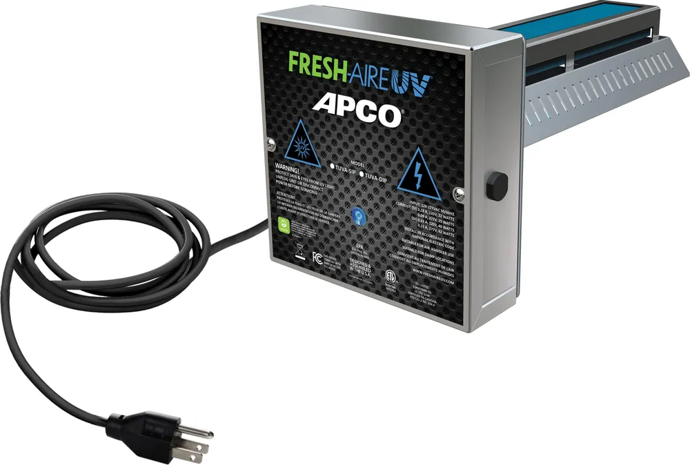 Fresh-Aire Uv TUV-APCO-SI2-P Apco Carbon Cell Matrix HVAC In-Duct UV Light Air Purifier with Pre-wired Plug, 2 Year Lamp