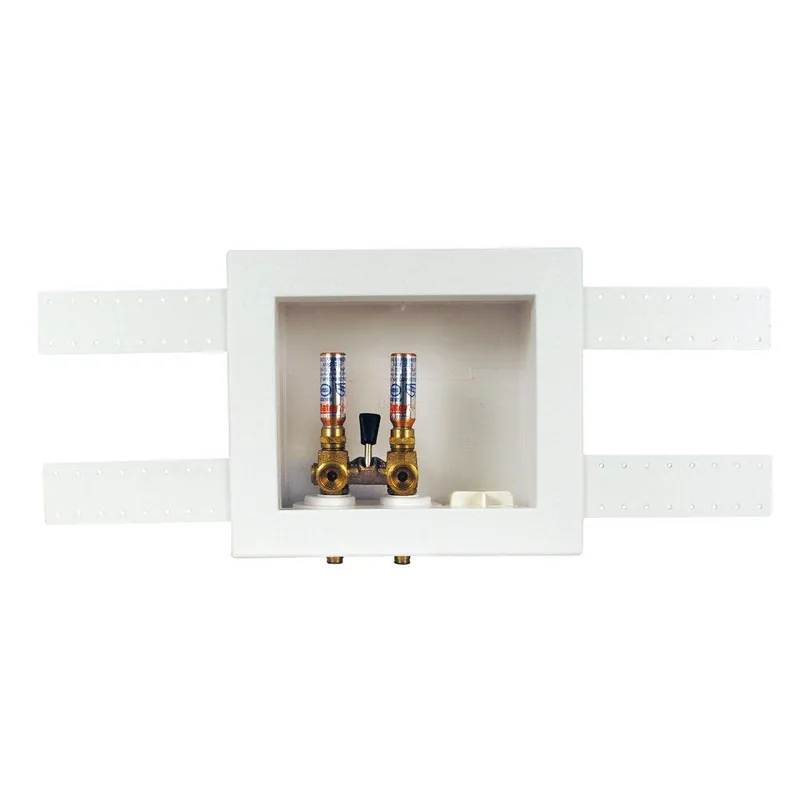 Oatey 38548 Quadtro Expansion PEX Washing Machine Outlet Box w/ Single Lever Hammer Ball Valve (Standard Pack)