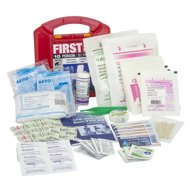 Sas Safety 6010-10 10-Person OSHA First Aid Kit, Weatherproof Plastic Case