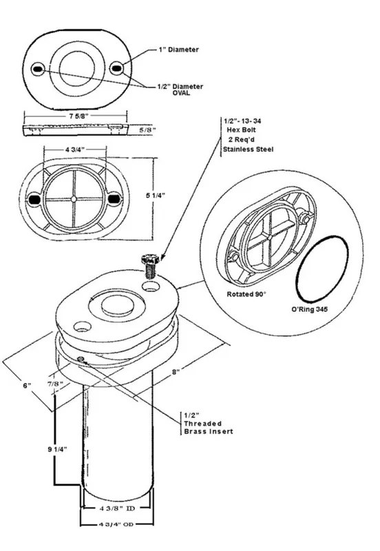 Dallas Specialty Mfg DS4SLCO Plastic Sewer Lateral 4 inches