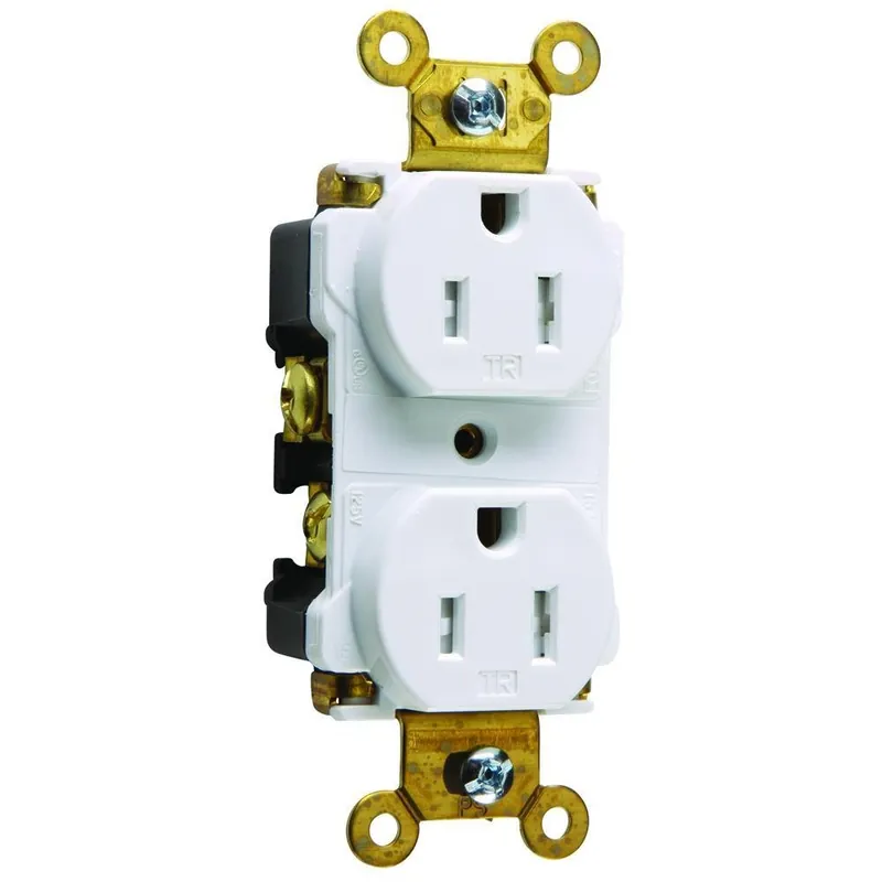 Legrand TR15-W Commercial Grade Tamper-Resistant Duplex Receptacle 15A 125V