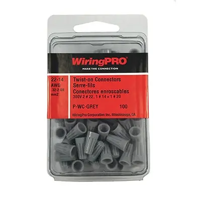 Wiringpro P-WC-GREY Twist on Wire Connector 22-14 (100/PK)