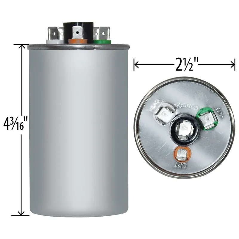 American Radionic USA2218BA Oval Run Capacitor 55 + 10 uf MFD 370/440 Volt
