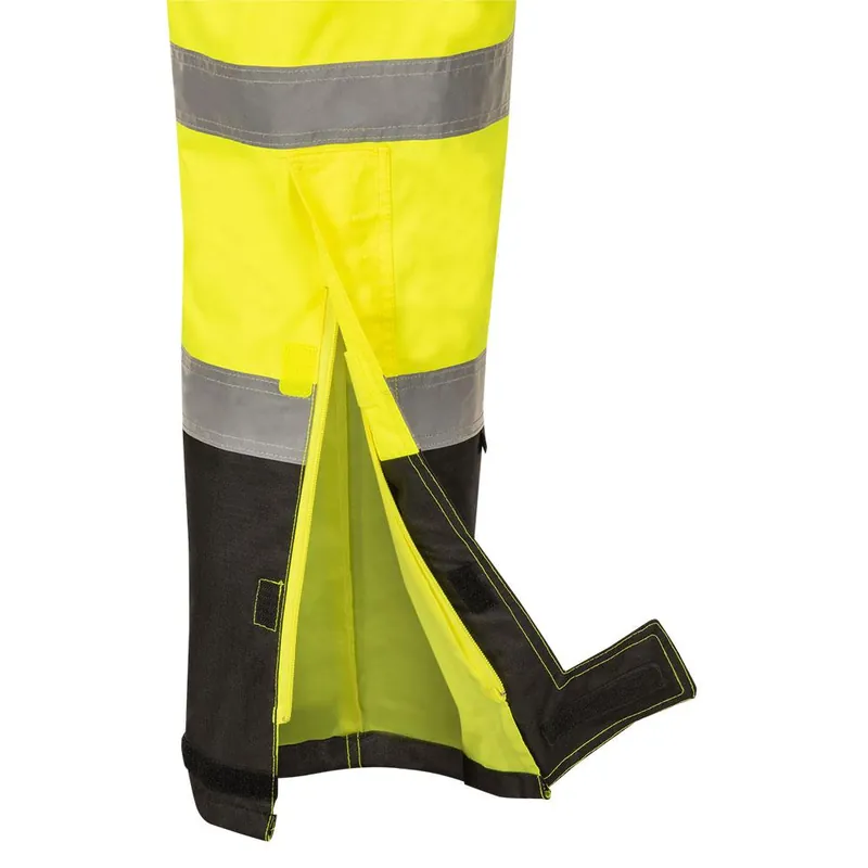 Pioneer V1200461U-2XL Hi-Vis 300D Ripstop Waterproof Safety Bib Pant 2X-Large