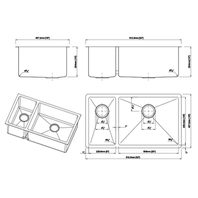Dakota DSM-3070CP Marela 32 Inch Sink