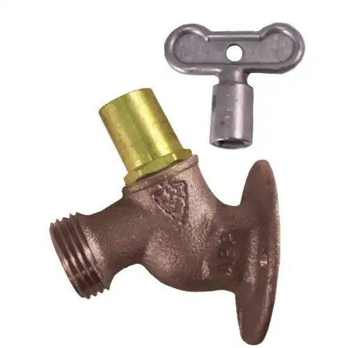 Arrowhead Brass 255LKLF Sillcock 1/2 inches FIP Lead Free Bronze Solid Flange Sillcock Loose Key