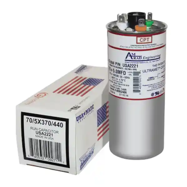 American Radionic USA2221 Oval Run Capacitor 70+5 µF, 370/440V