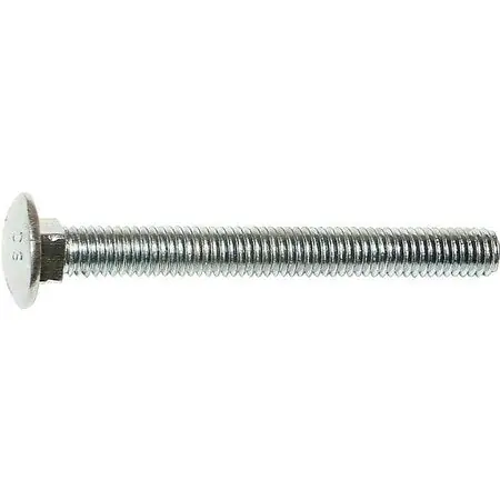 Midwest Fastener 1146 Carriage Bolt, 1213 in Thread, NC Thread, 412 in OAL, Zinc, 2 Grade
