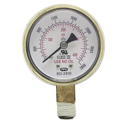 Best Welds 900-B15100 Pressure Gauge 1-1/2 in, 100 psi, Brass, 1/4 in NPT