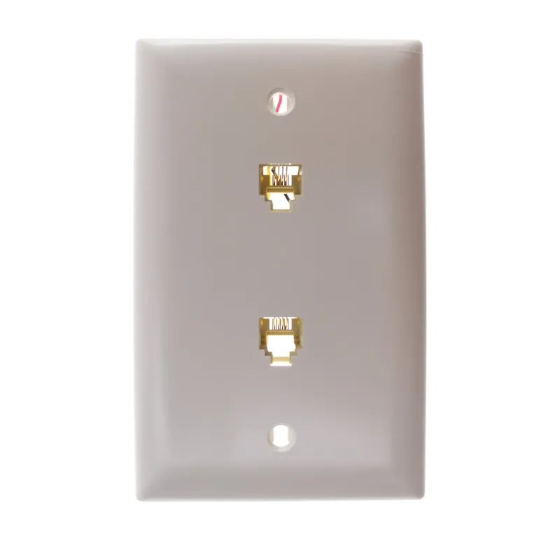 Legrand TPTE2-W 1-Gang Pre-configured Wall Plate with Two RJ11 Telephone Jacks