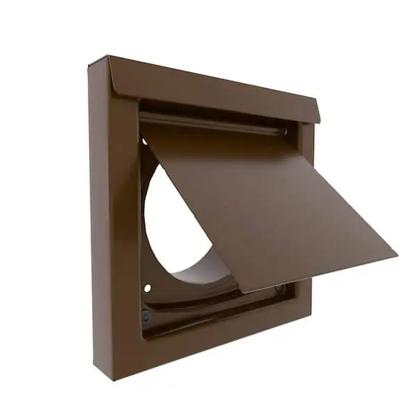 Lambro Industries DWV4B Dryerwallvent 4 in. Powder Coated Steel Brown Dryer Vent