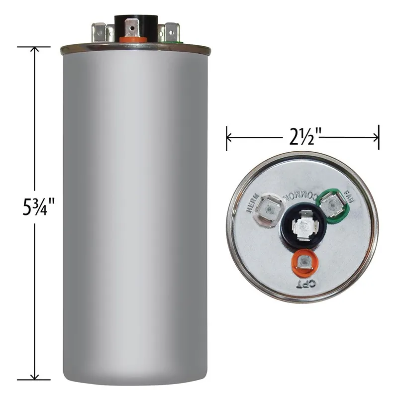 American Radionic USA2220BA Oval Run Capacitor 70+10 MFD 370/440 Volt