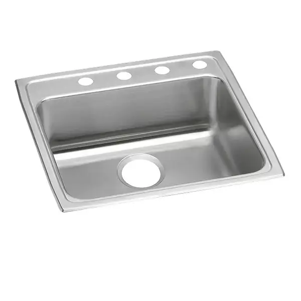 Elkay LRAD222255-2 Lustertone® Classic Stainless Steel 22 inches x 22 inches x 5-1/2 inches 2-Hole Single Bowl Drop-in ADA Sink
