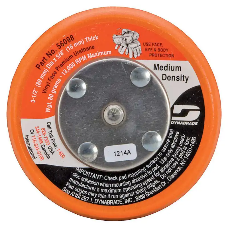 Dynabrade 56098 Vinyl Face Pad 3.5 in Medium Density