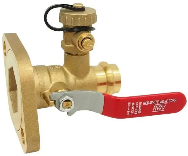 Red-White Valve 2422F1-1/4 Brs Vlv/Drain