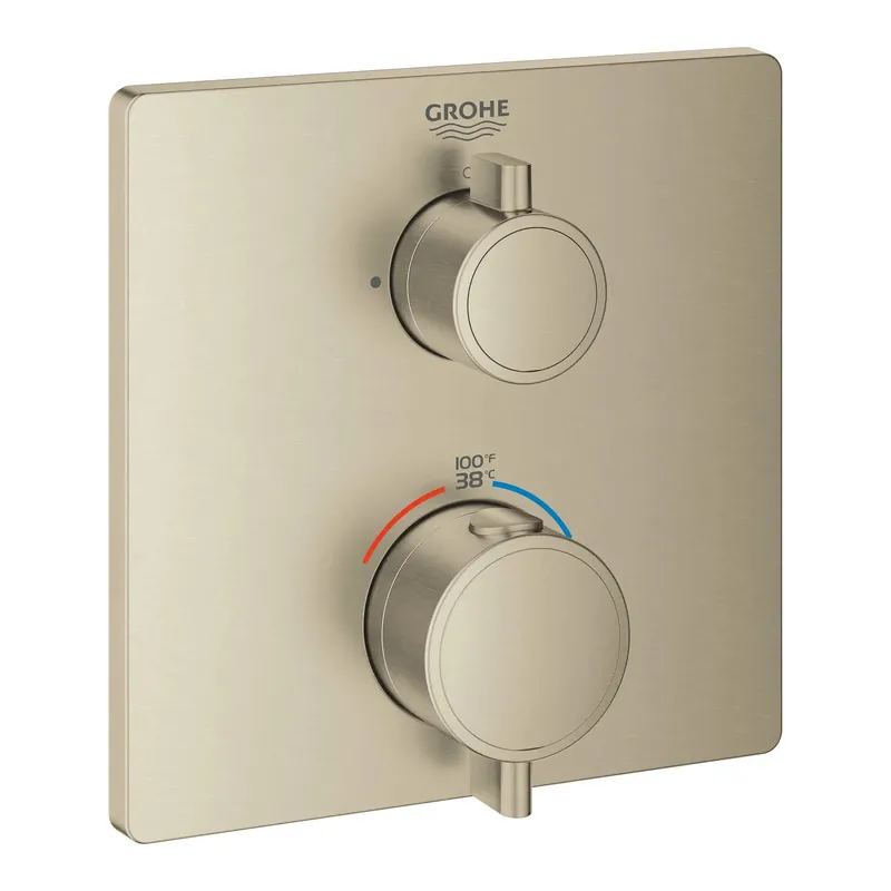 Grohe 24110EN0 Grohtherm Single Function 2-Handle Thermostatic Trim