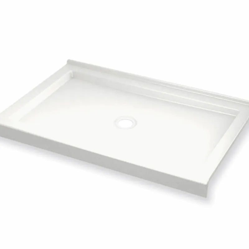 Maax 410003-503-001 B3Round 4836 Acrylic Corner Right Shower Base with Center Drain
