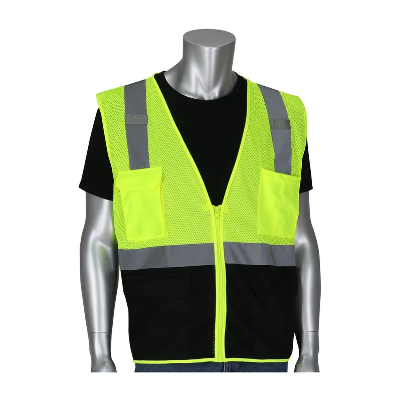 Protective Industrial Products 302-0710B-LY/3X Hi-Viz Yellow Mesh/Polyester Vest 3X