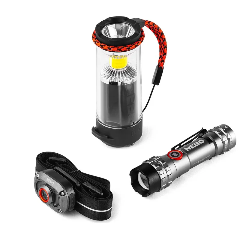 Nebo NEB-BND-0004 Triple Threat Kit Headlamp, Lantern, & Pocket Light