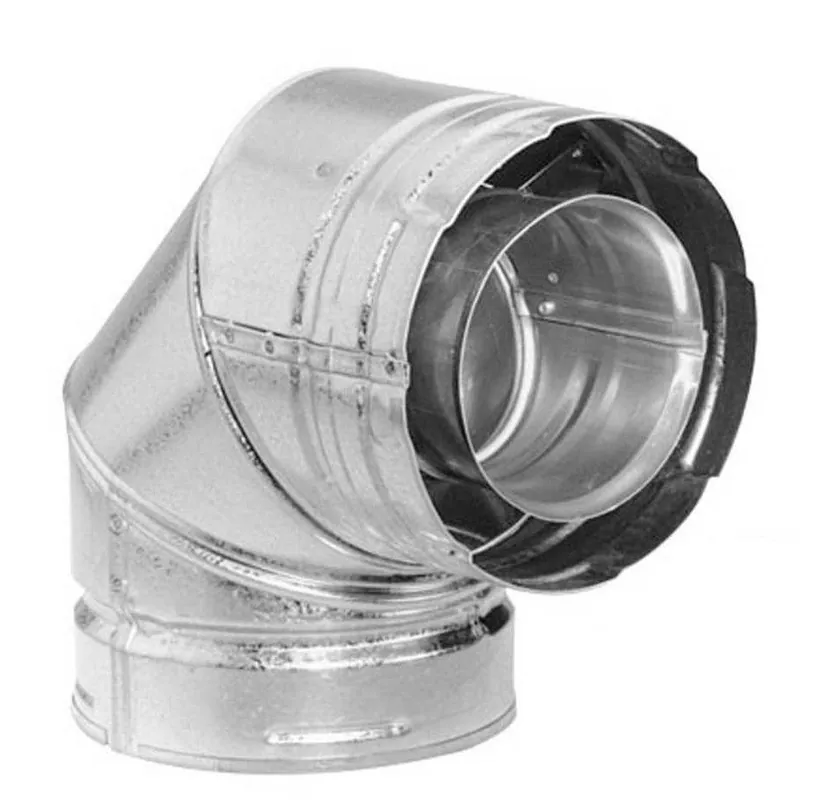 M&G Duravent 46DVA-E90 90 Degree Duct Elbow (4 x 6-5/8 in.)