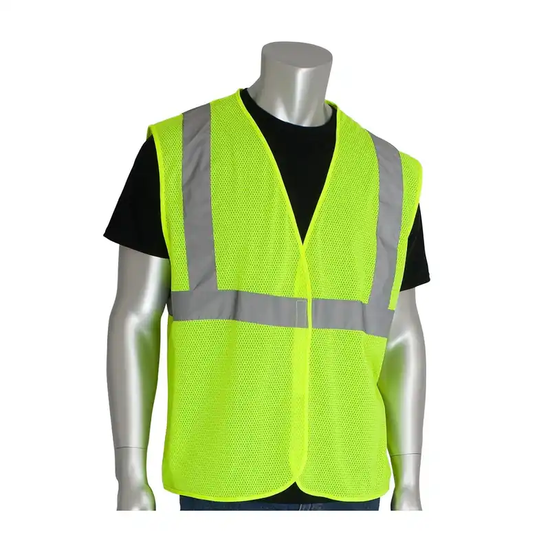 Protective Industrial Products 302-MVGLY-2X Hi-Viz Yellow Mesh/Polyester Vest 2X
