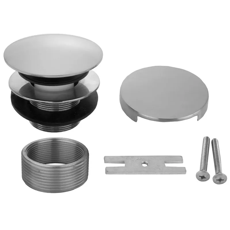 Jaclo 537-MBK Round Top Toe Control Tub Drain with Round No Hole Faceplate