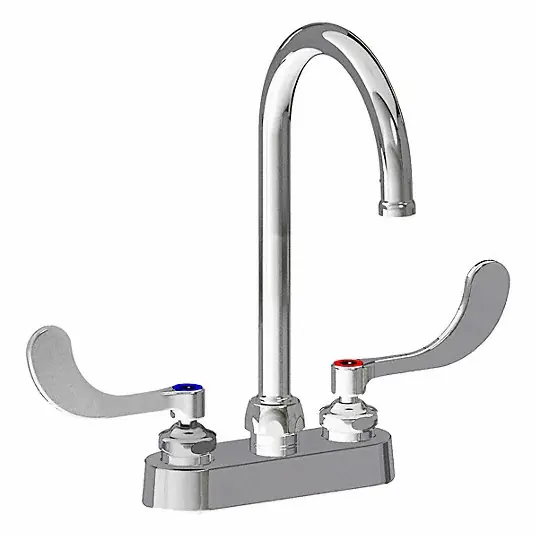 Chicago Faucets 895-GN6FC-317ABCP 895 Series Deck-mounted Manual Faucet with 4 inches Centers