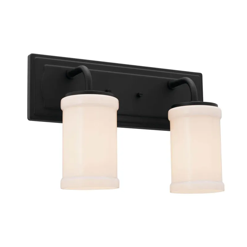 Kichler Lighting 55130BKT Vetivene 2 Light 15 inch Vanity Light