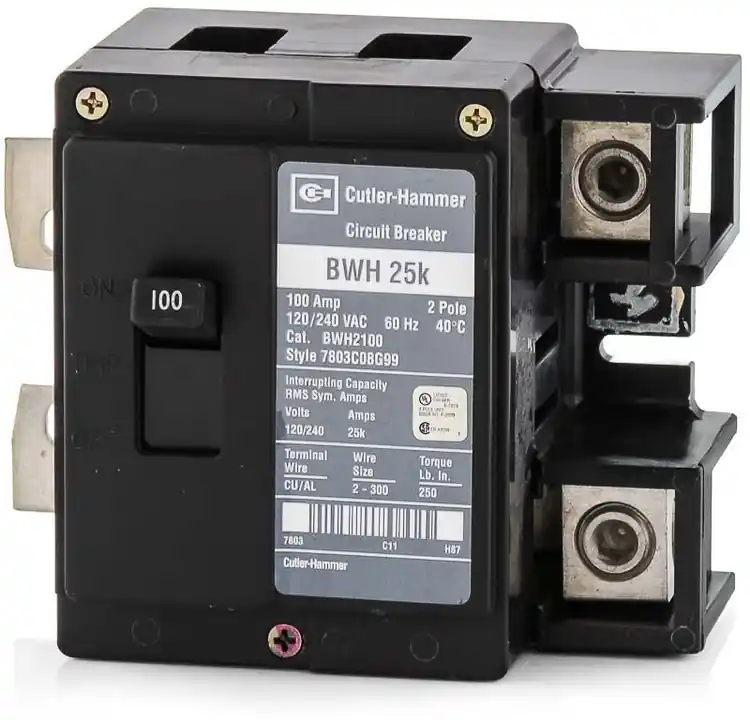 Cutler & Hammer BWH2100 100A 2 Pole Molded Case Circuit Breaker
